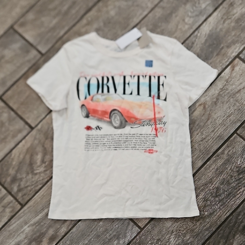 Hybrid Apparel White Graphic Tee XS
